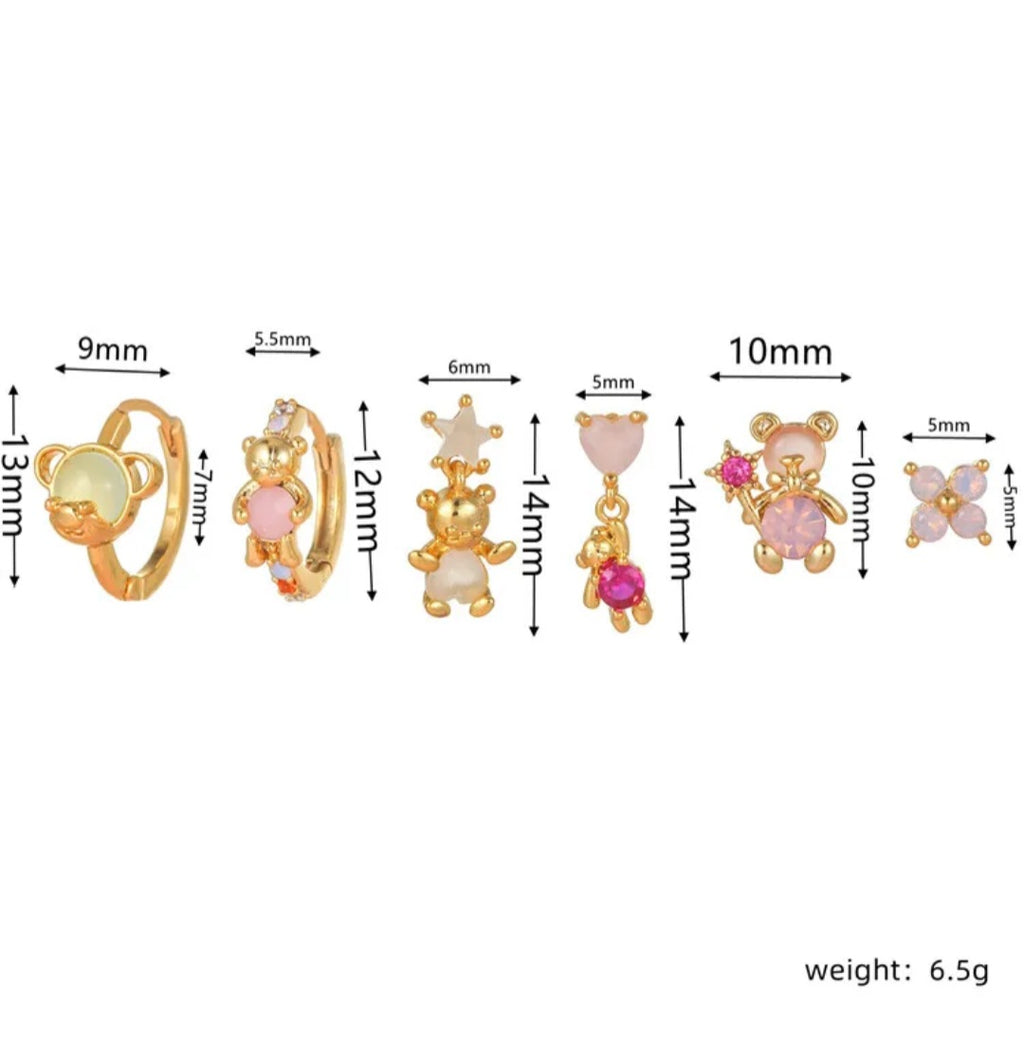 Korean Style stud earrings gift set