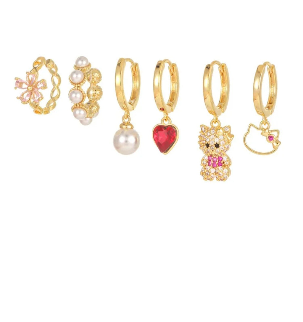 Korean Style stud earrings gift set