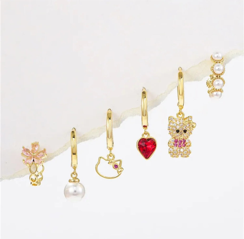 Korean Style stud earrings gift set